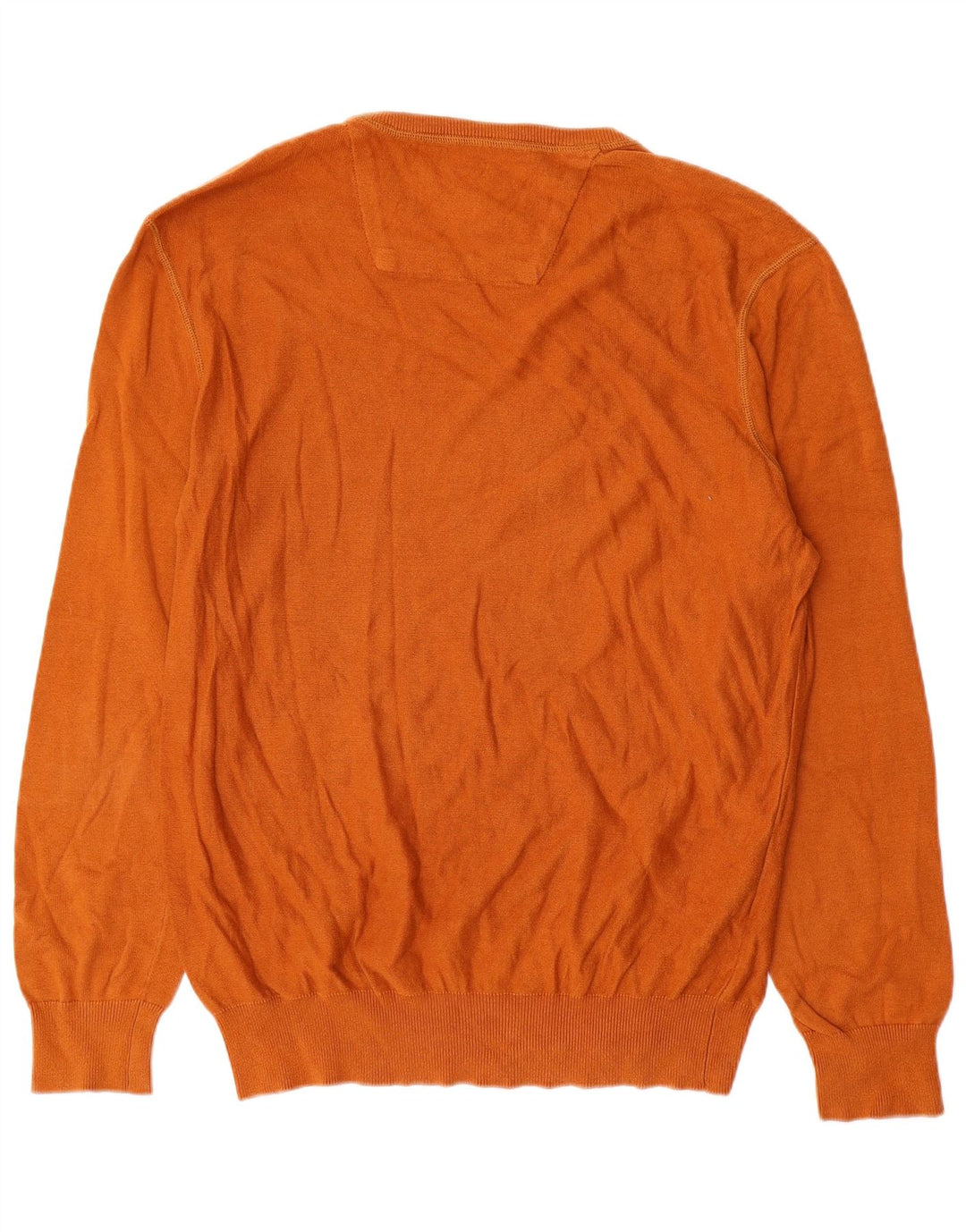 Timberland Mens Regular Fit Crew Neck Jumper Sweater Large Orange Cotton