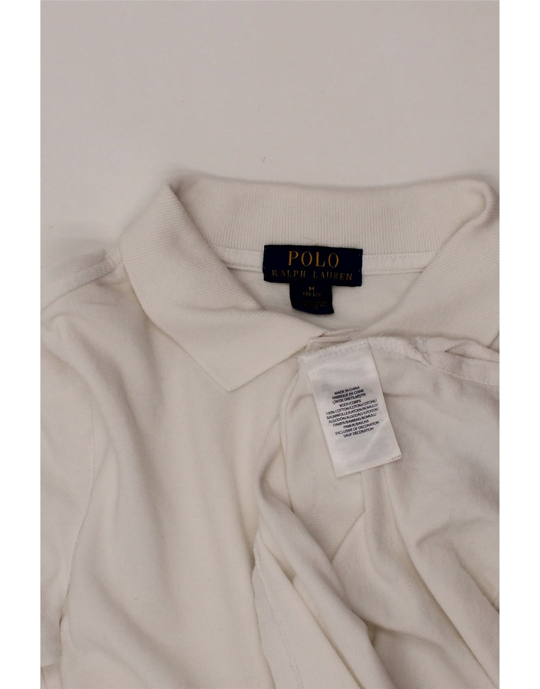 POLO RALPH LAUREN Boys Graphic Polo Shirt 10-11 Years Medium White