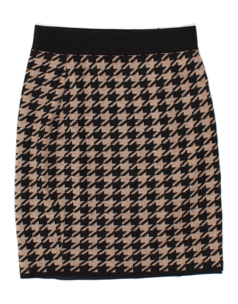 VINTAGE Womens Pencil Skirt Large W29 Beige Houndstooth Vintage Vintage and Second-Hand Vintage from Messina Hembry 