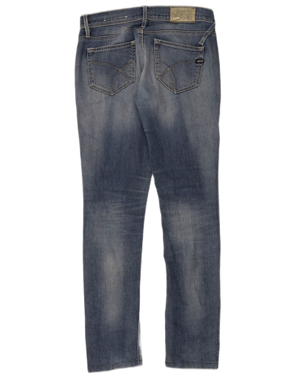 Gas Womens Slim Jeans W30 L30 Blue Cotton