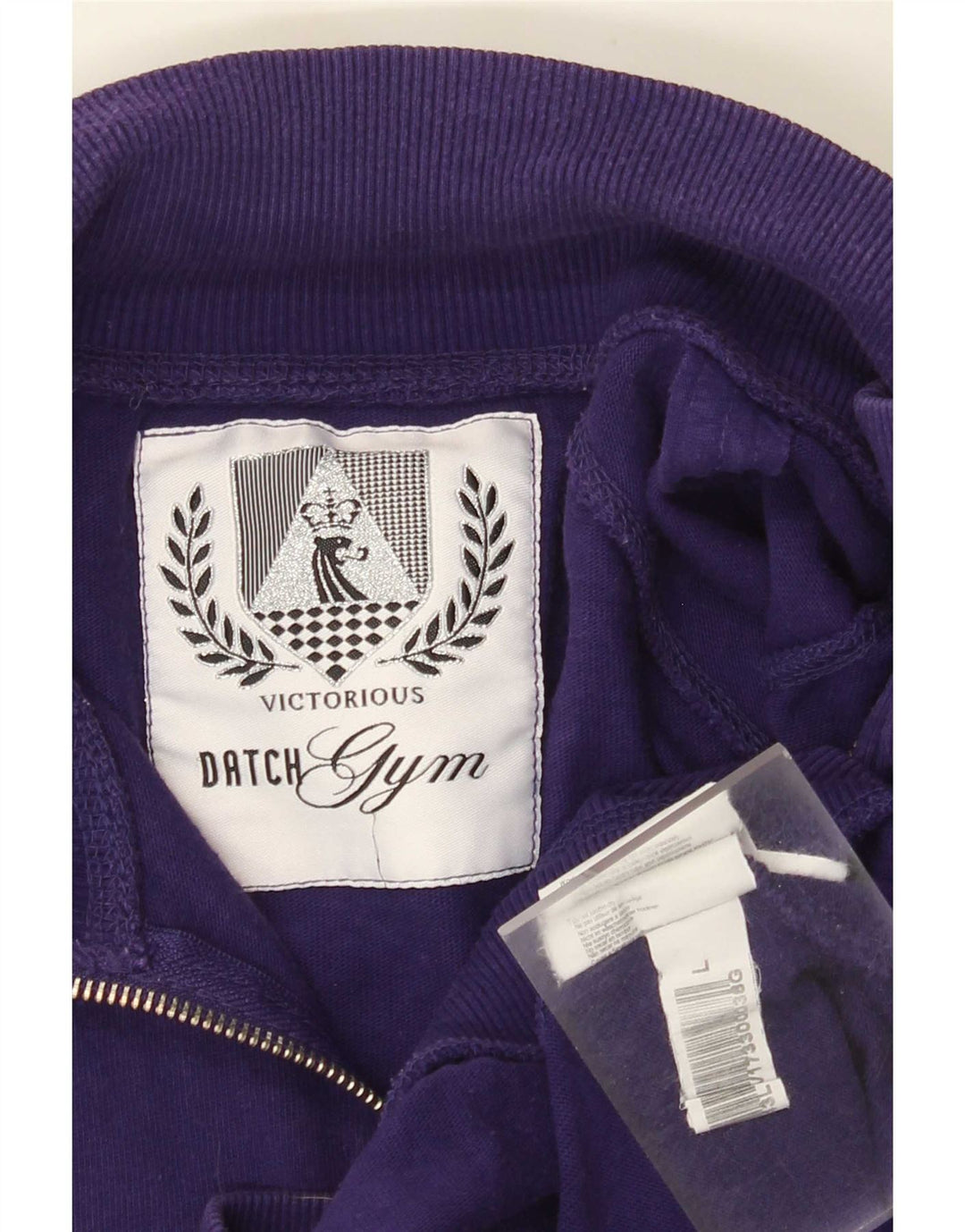 Datch Mens Graphic Tracksuit Top Jacket Large Purple Cotton