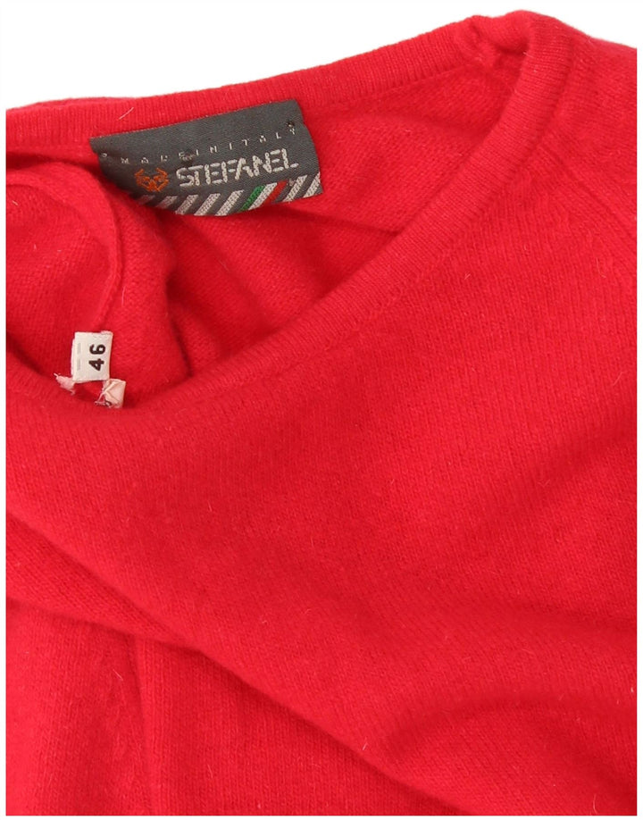 Stefanel Womens Crew Neck Jumper Sweater IT 46 Large Pink