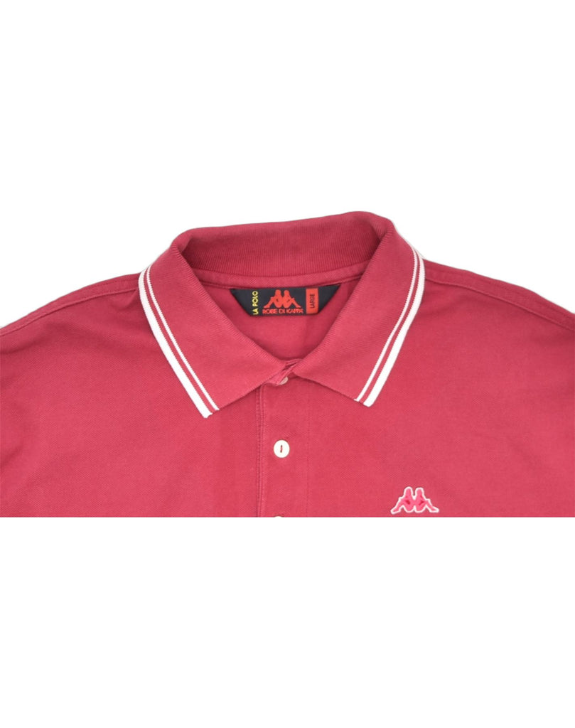 KAPPA Mens Polo Shirt Large Red Cotton | Vintage | Thrift | Second-Hand | Used Clothing | Messina Hembry 