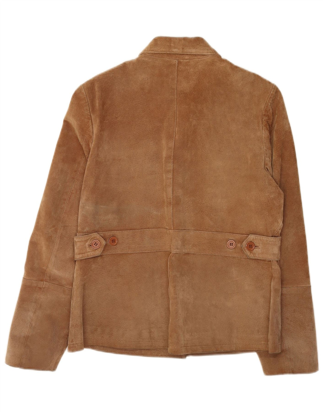 Outer Edge Womens Suede Jacket UK 16 Large Brown Leather