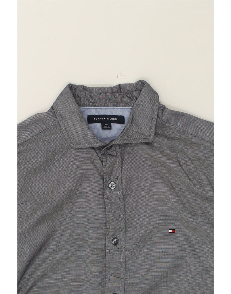 TOMMY HILFIGER Mens Shirt Small Grey Cotton | Vintage Tommy Hilfiger | Thrift | Second-Hand Tommy Hilfiger | Used Clothing | Messina Hembry 