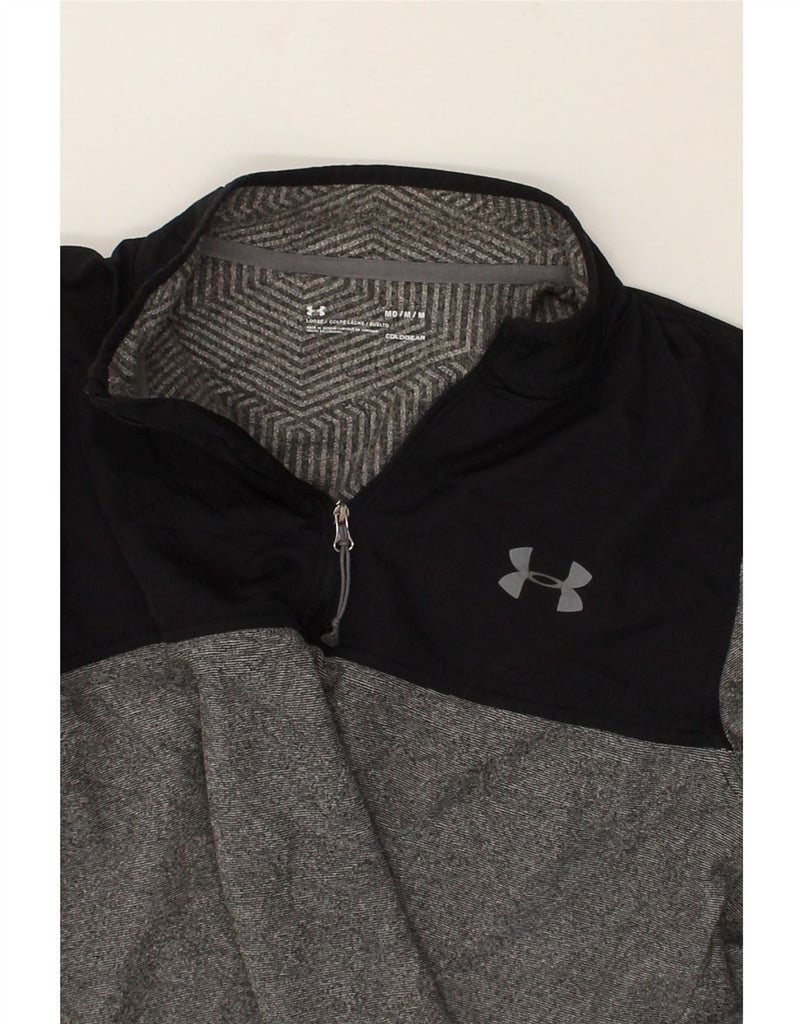 UNDER ARMOUR Mens Cold Gear Zip Neck Sweatshirt Jumper Medium Grey | Vintage Under Armour | Thrift | Second-Hand Under Armour | Used Clothing | Messina Hembry 