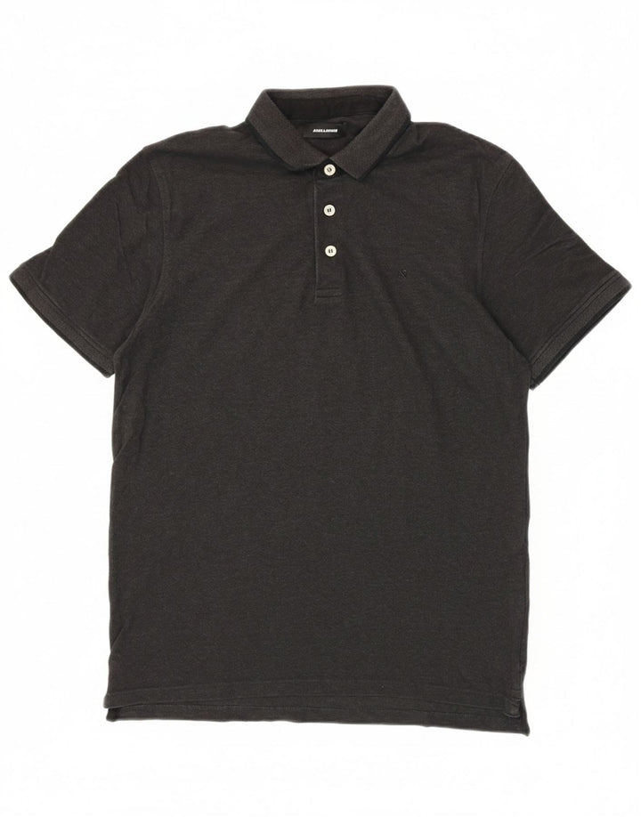 JACK & JONES Mens Polo Shirt XL Grey Cotton