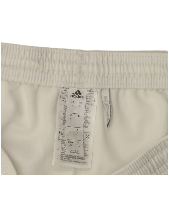 ADIDAS Mens Climalite Sport Shorts Large  White Polyester