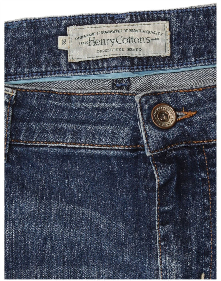 Henry Cottons Womens Denim Skirt W32 Large Blue Cotton