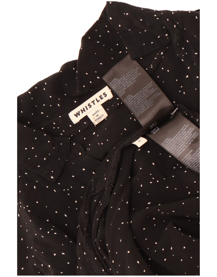 Whistles Womens Oversized Sheath Dress UK 14 Medium Black Spotted
