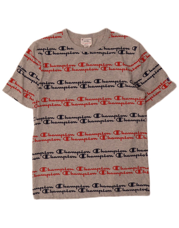 Champion Mens Heritage Graphic T-Shirt Top Medium Grey Cotton