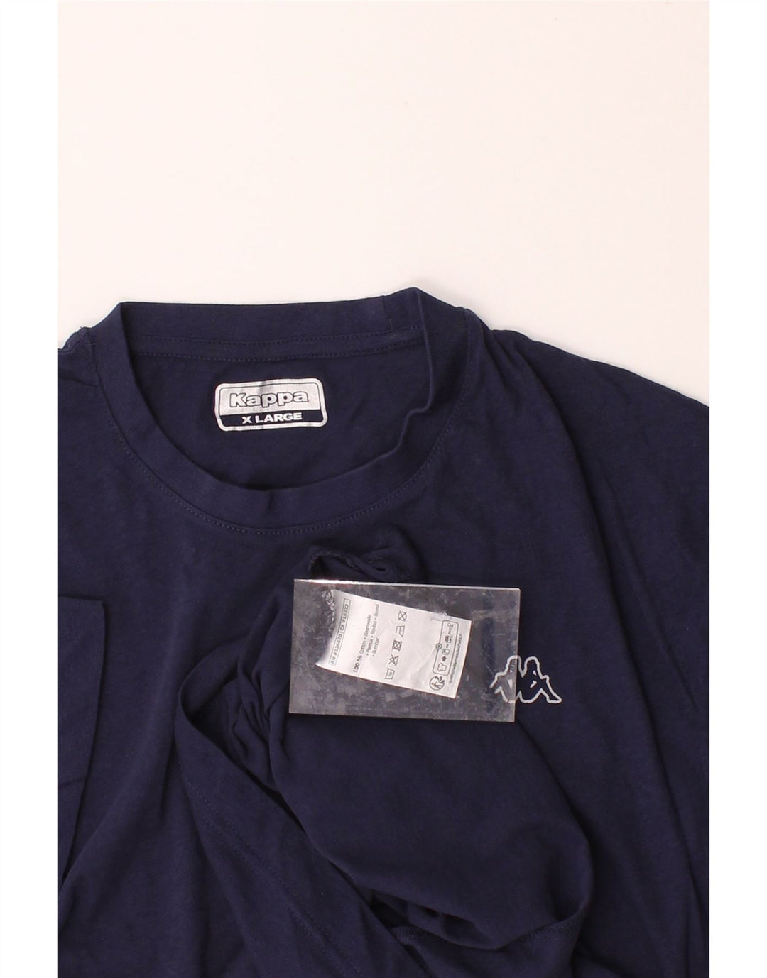 KAPPA Mens T-Shirt Top XL Navy Blue Cotton Vintage Kappa and Second-Hand Kappa from Messina Hembry 