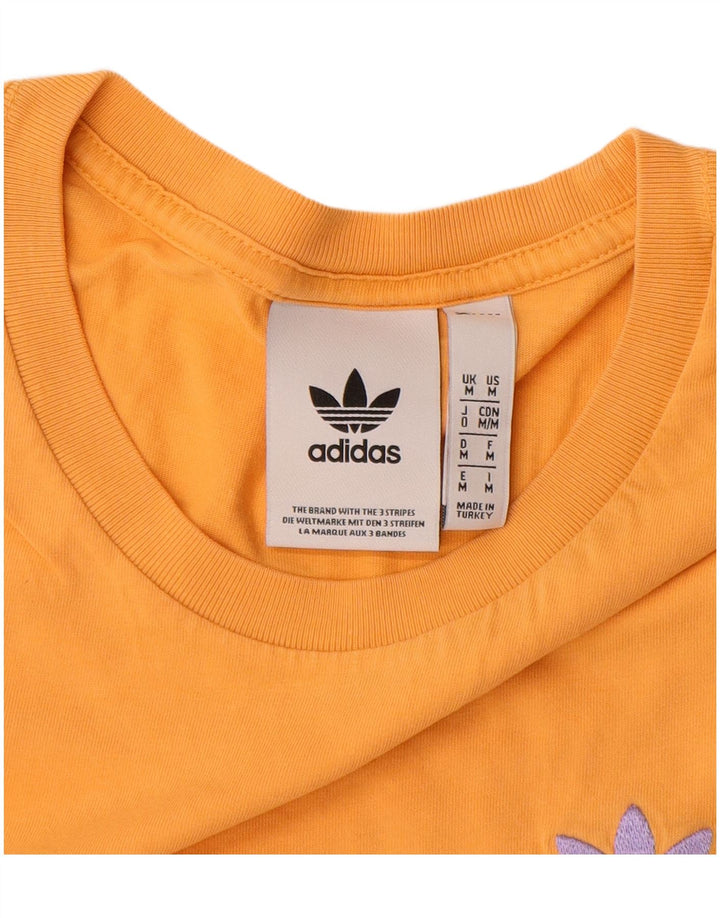 Adidas Mens T-Shirt Top Medium Orange