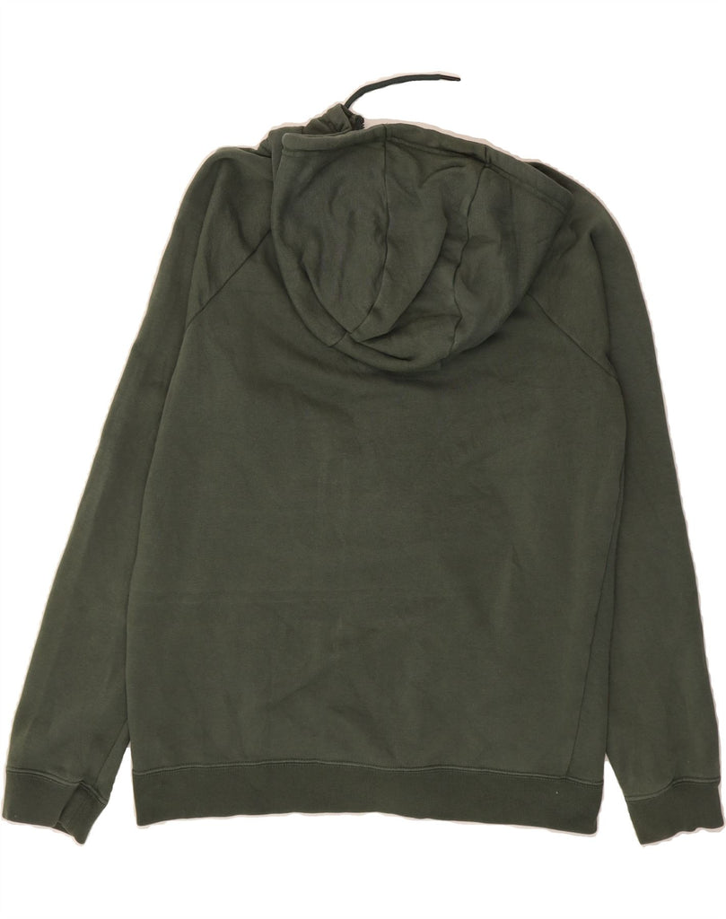 NIKE Mens Zip Hoodie Sweater Small Khaki Cotton Vintage Nike and Second-Hand Nike from Messina Hembry 