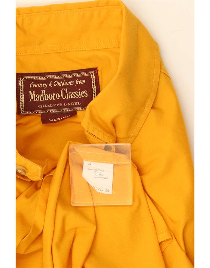 Marlboro Classics Mens Short Sleeve Shirt Medium Yellow Cotton