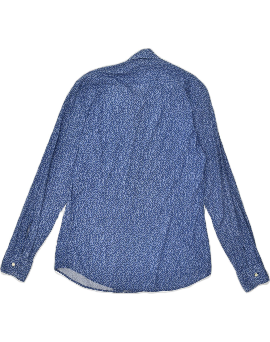 HENRY COTTONS Mens Shirt Size 40 Medium Blue Floral Cotton | Vintage Henry Cottons | Thrift | Second-Hand Henry Cottons | Used Clothing | Messina Hembry 