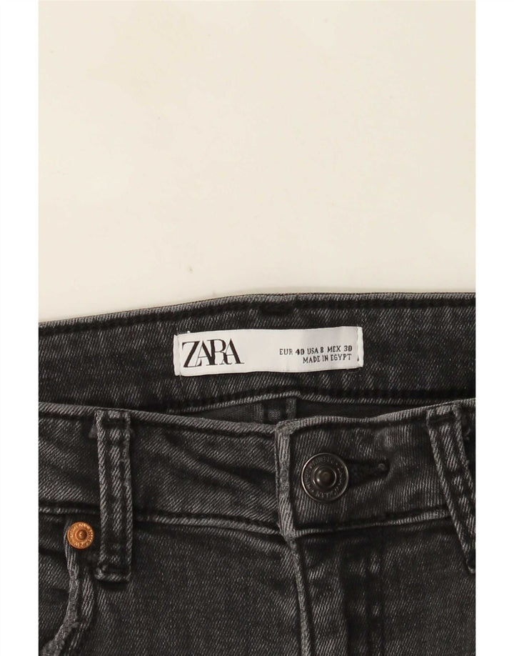 Zara Womens Distressed Skinny Jeans EU 40 Medium W30 L28 Black