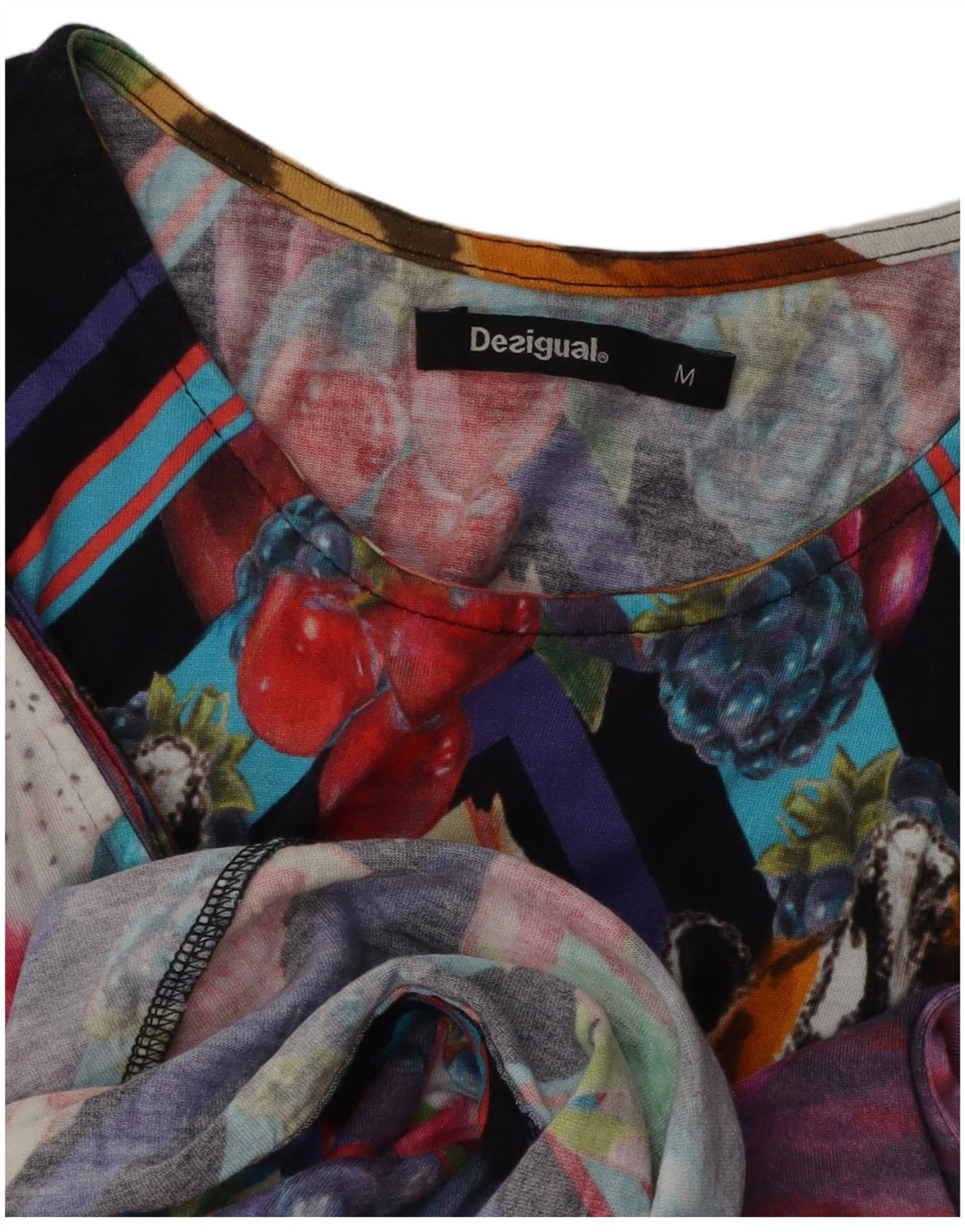 Desigual Womens Abstract Pattern A-Line Dress UK 12 Medium Multicoloured