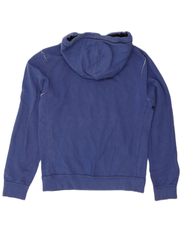 JACK & JONES Mens Graphic Hoodie Jumper Small Blue Cotton