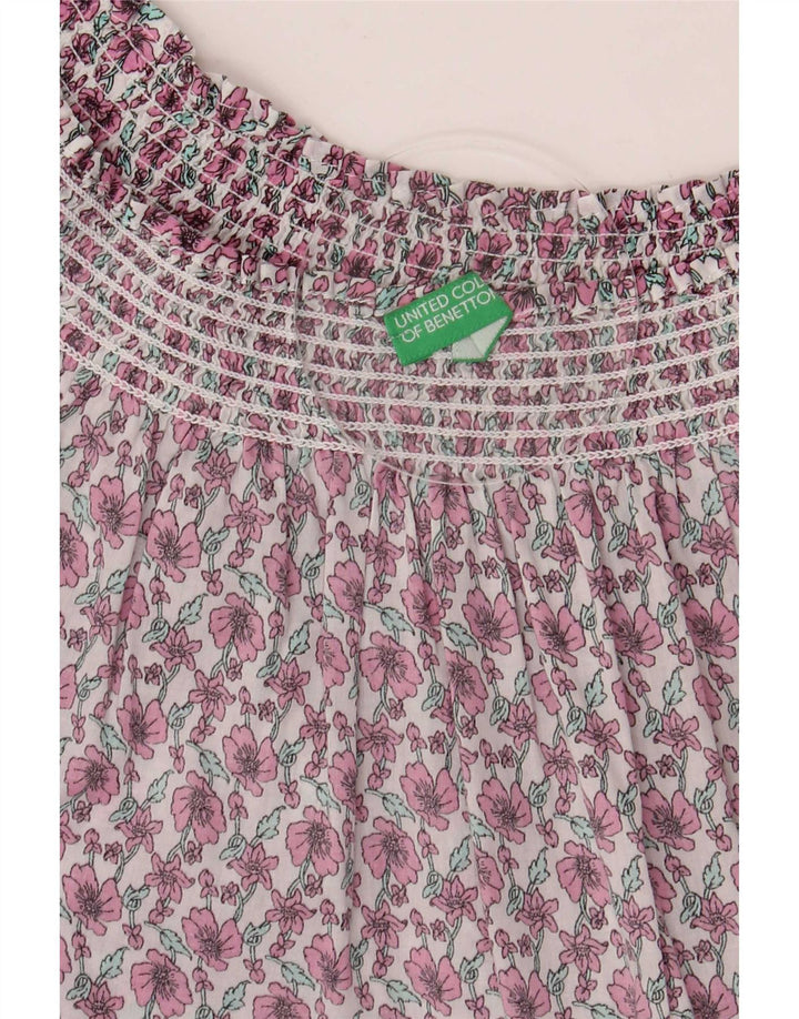 Benetton Womens Blouse Top UK 16 Large Multicoloured Floral