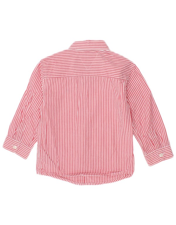 Tommy Hilfiger Baby Boys Shirt 12-18 Months Red Pinstripe Cotton