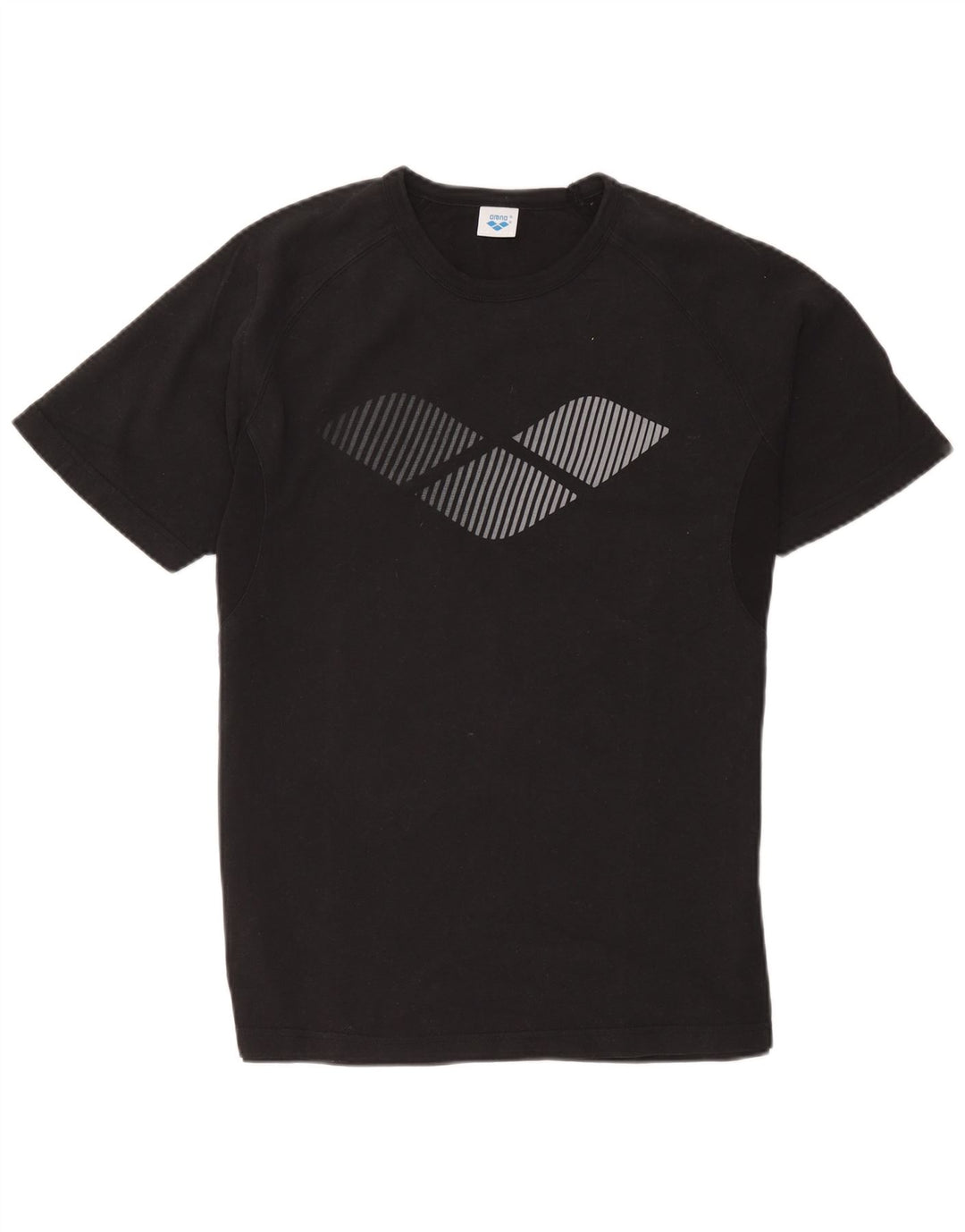 Arena Mens Graphic T-Shirt Top Medium Black Cotton