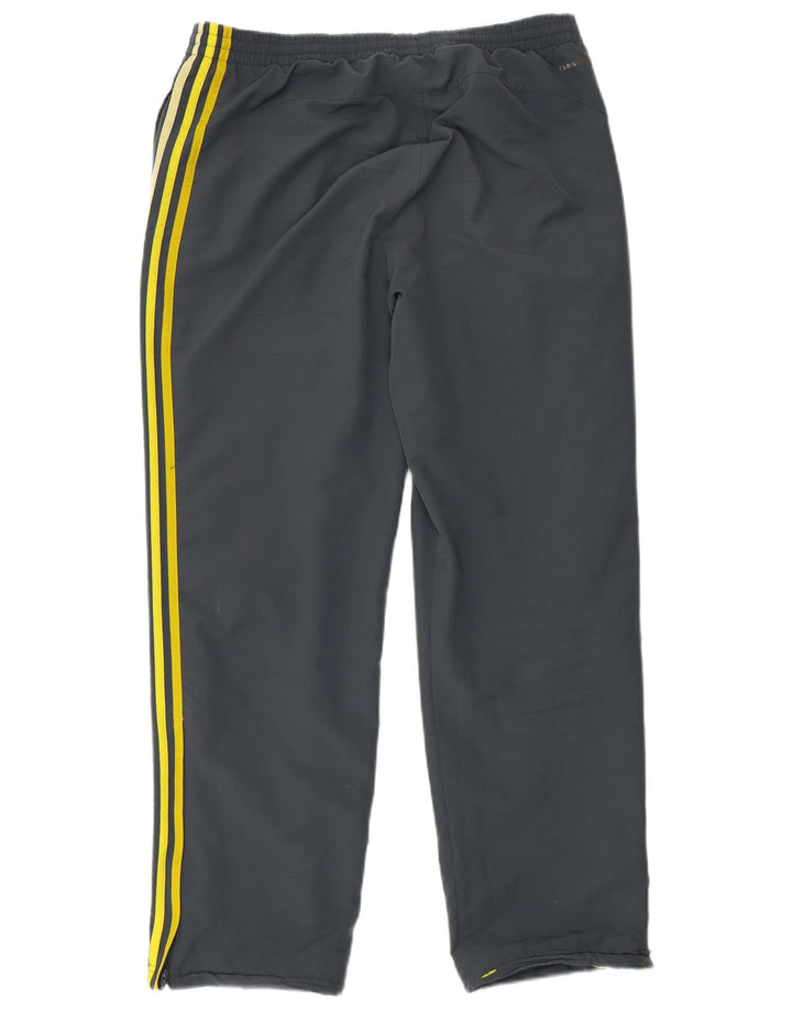 Adidas Mens Climalite Tracksuit Trousers Large  Grey Polyester