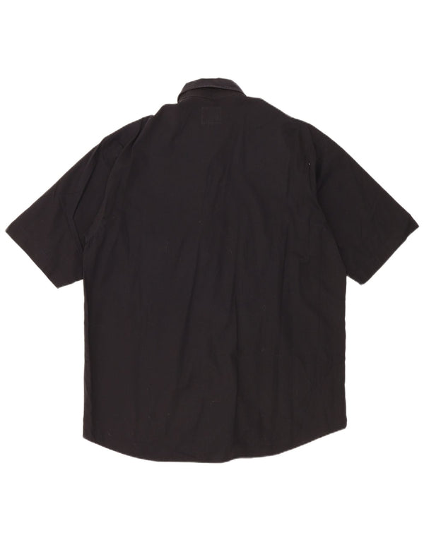 Rifle Mens Short Sleeve Shirt Large Black Cotton