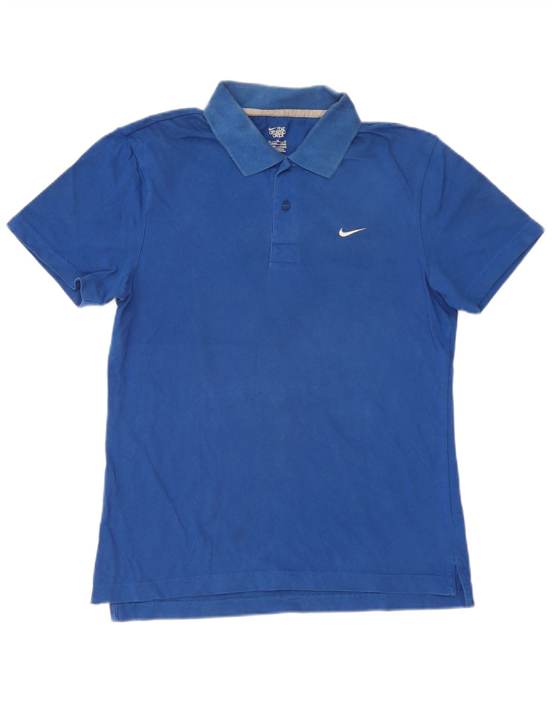 Nike Mens Polo Shirt UK 38/40 Medium Blue Cotton