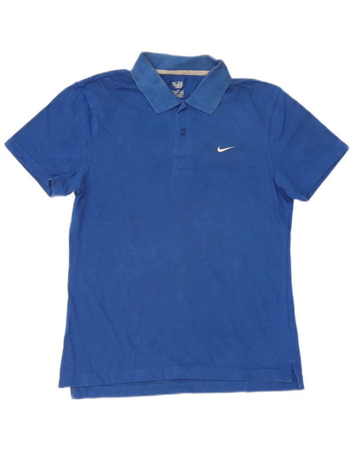 Nike Mens Polo Shirt UK 38/40 Medium Blue Cotton