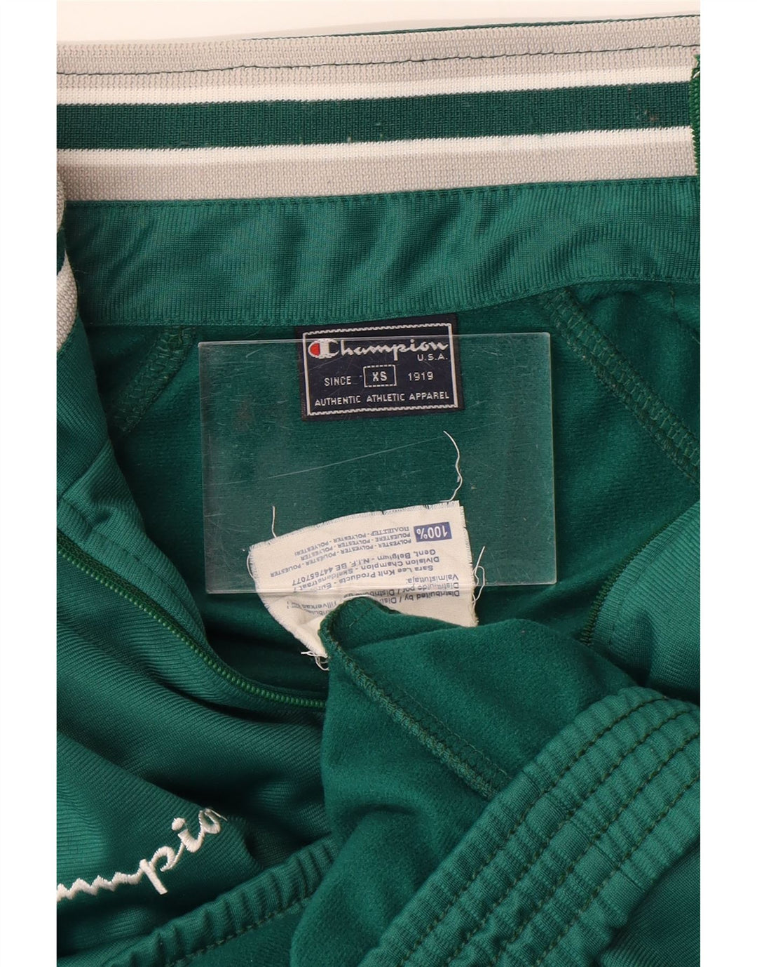 Champion Mens Tracksuit Top Jacket XS Green Polyester