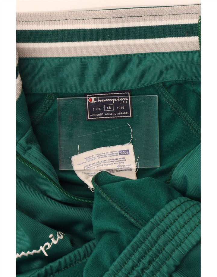 Champion Mens Tracksuit Top Jacket XS Green Polyester