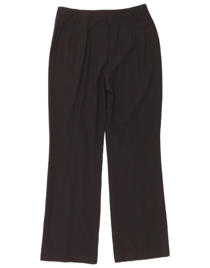 Marks & Spencer Womens Bootcut Casual Trousers UK 12 Medium W30 L30 Black