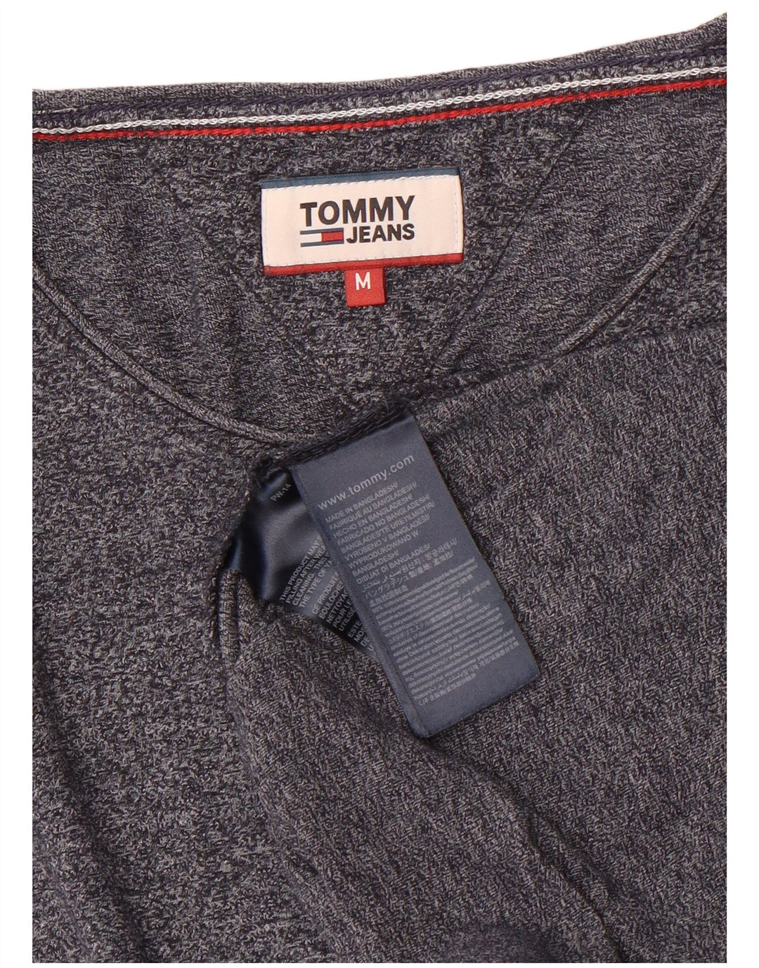 Tommy Hilfiger Mens T-Shirt Top Medium Navy Blue Flecked Cotton