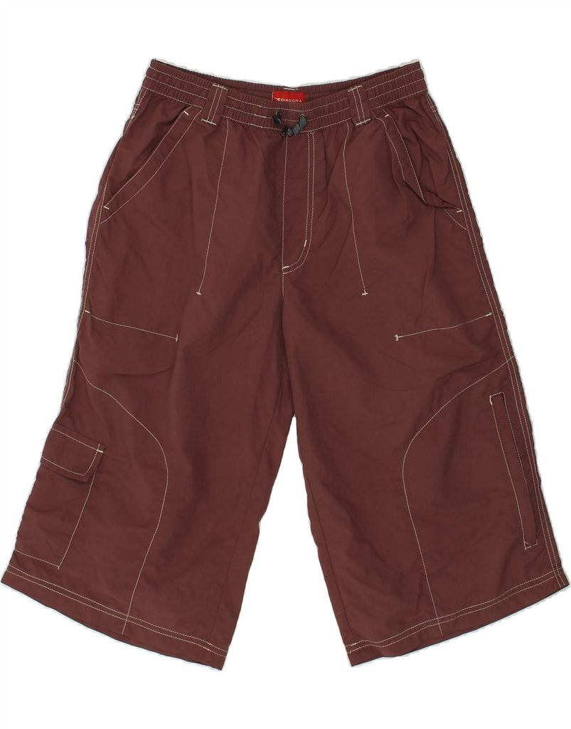 DIADORA Mens Cargo Shorts Medium W30  Brown Nylon | Vintage Diadora | Thrift | Second-Hand Diadora | Used Clothing | Messina Hembry 