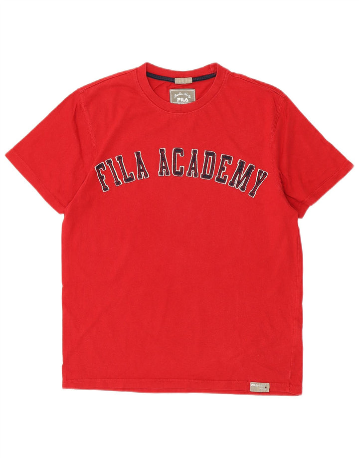 Fila Mens Graphic T-Shirt Top XS Red Cotton