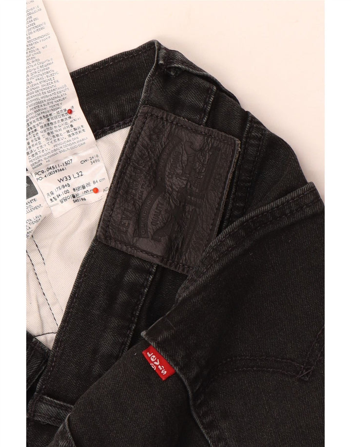 Levi's Mens 511 Slim Jeans  W33 L32 Grey Cotton