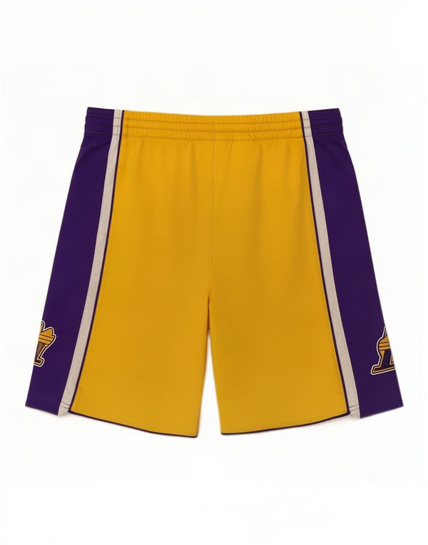 Adidas Boys Lakers Graphic Sport Shorts 11-12 Years Yellow Colourblock