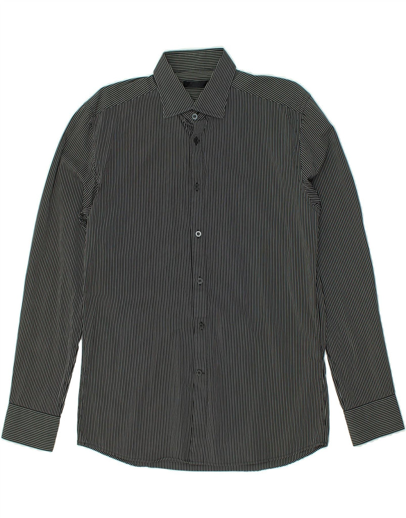 JACK & JONES Mens Shirt Large Black Pinstripe | Vintage Jack & Jones | Thrift | Second-Hand Jack & Jones | Used Clothing | Messina Hembry 