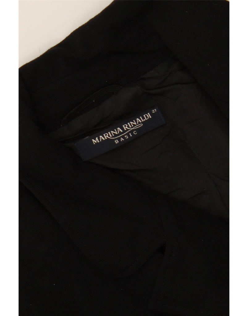 MARINA RINALDI Womens 3 Button Blazer Jacket Size 27 Large Black Wool Vintage Marina Rinaldi and Second-Hand Marina Rinaldi from Messina Hembry 