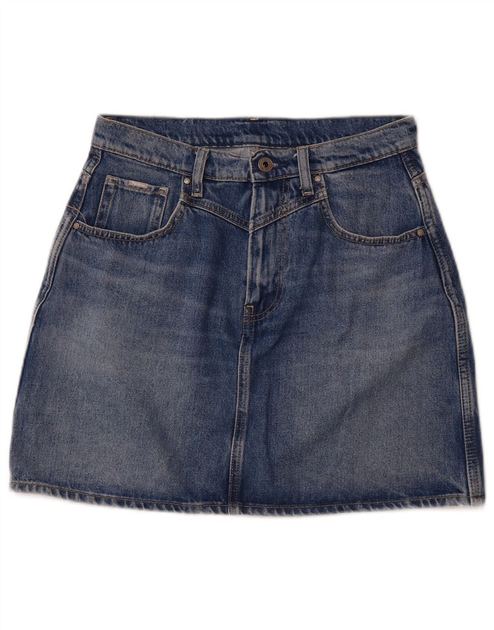 PEPE JEANS Womens Denim Skirt Medium W28 Blue Cotton