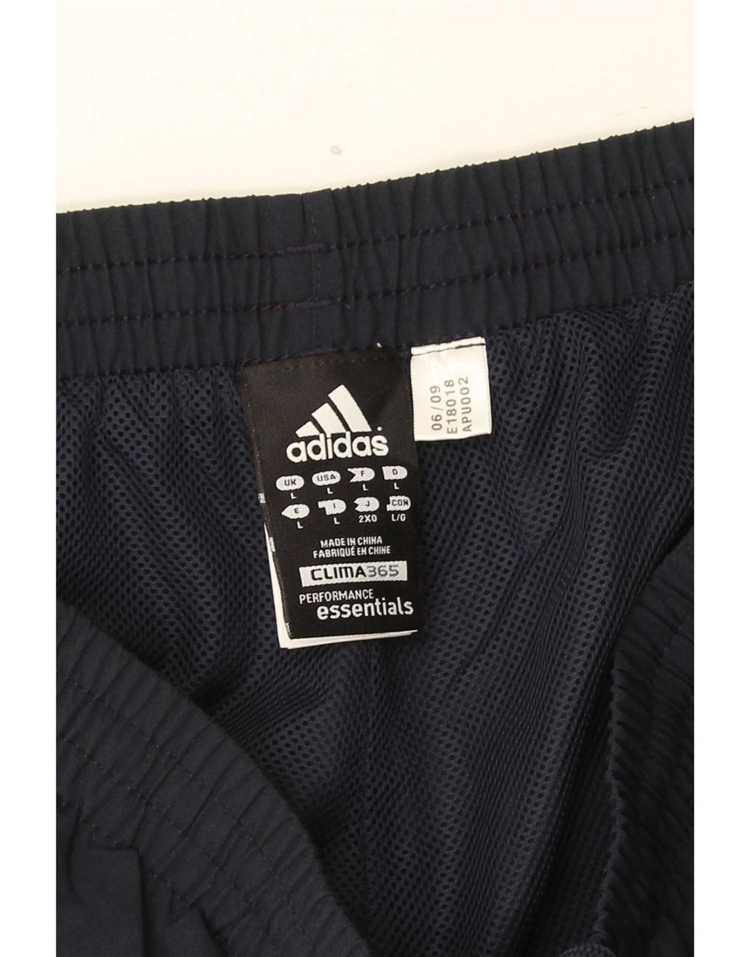 Adidas Mens Clima 365 Sport Shorts Large Navy Blue Polyester