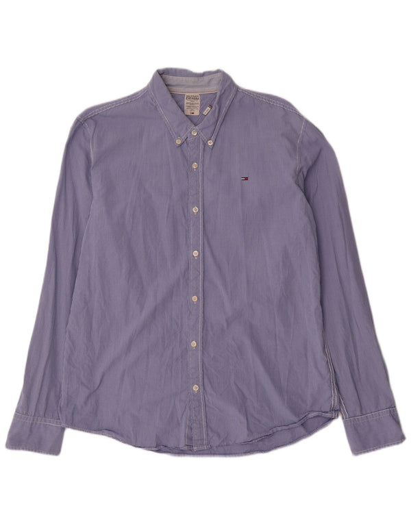 Tommy Hilfiger Mens Shirt 2XL Blue Gingham Cotton