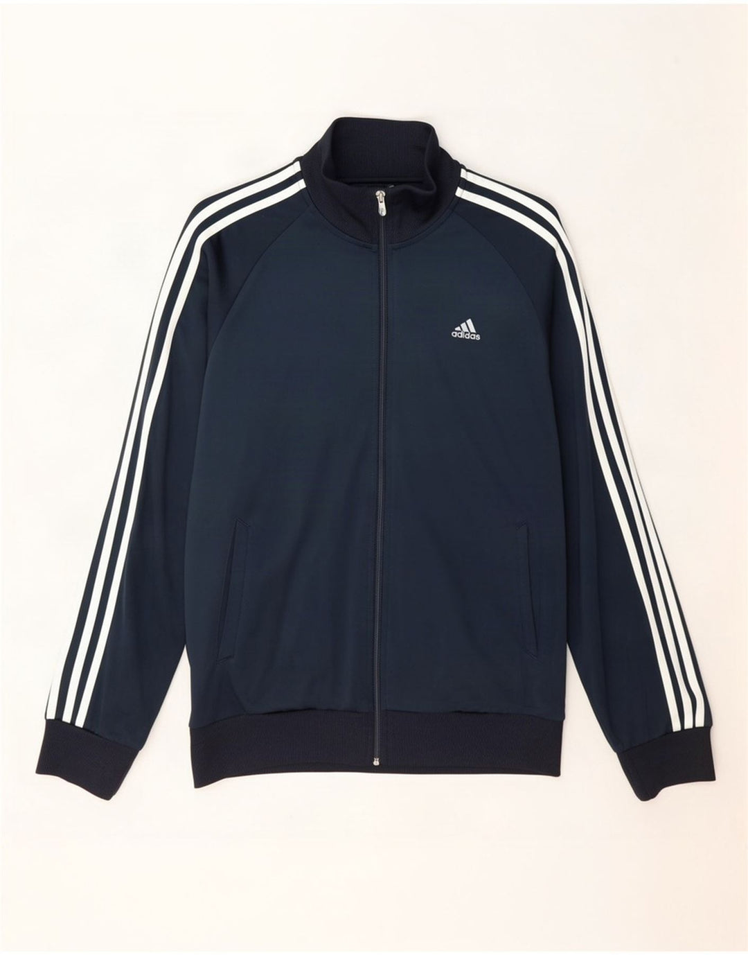 Adidas Mens Tracksuit Top Jacket Medium Navy Blue Polyester