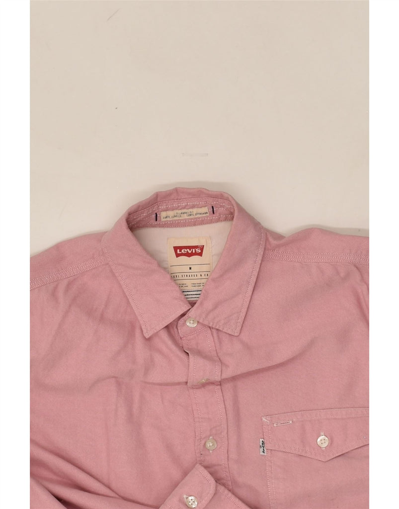 LEVI'S Mens Standard Fit Shirt Medium Pink Cotton | Vintage Levi's | Thrift | Second-Hand Levi's | Used Clothing | Messina Hembry 