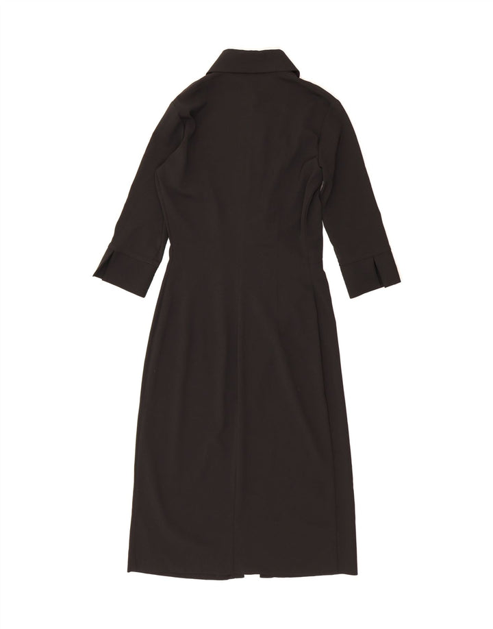 AVANT Womens 3/4 Sleeve Shirt Dress IT 42 Medium Black Polyester Vintage Avant and Second-Hand Avant from Messina Hembry 