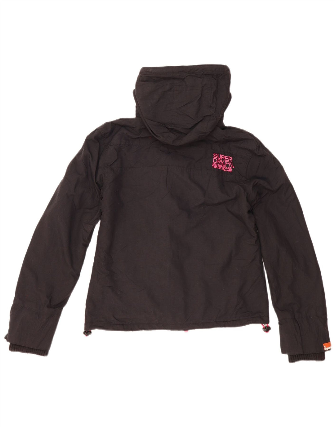 Superdry Womens The Windcheater Windbreaker Jacket UK 14 Medium Black