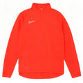 Nike Mens Dri Fit Zip Neck Pullover Tracksuit Top Large Red Colourblock