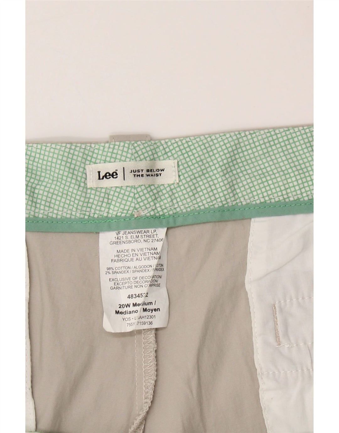 LEE Womens Casual Shorts US 20 3XL W40  Grey Cotton Vintage Lee and Second-Hand Lee from Messina Hembry 