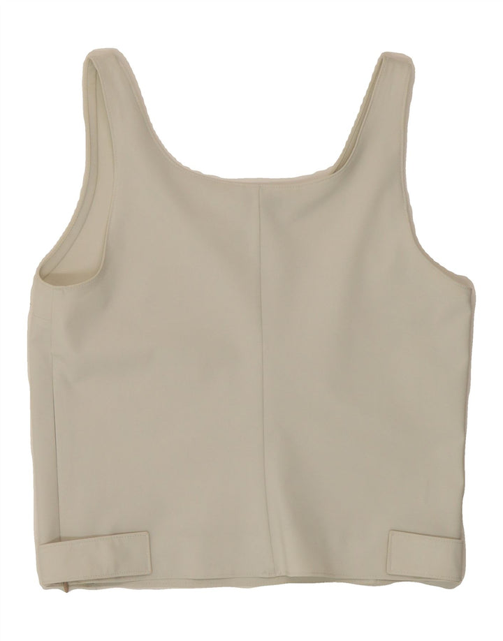 SPORTSTAFF Womens Sleeveless Blouse Top UK 12 Medium Grey Polyester Vintage Sportstaff and Second-Hand Sportstaff from Messina Hembry 